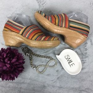 Soft Spots Multi colored Clogs Size 8.5W